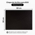 Chapa de Acrílico PET Para Box E Gabinetes 90x98 Fumê Vários Modelos Sob Medida