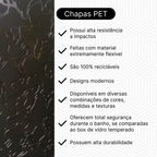 Chapa de Acrílico PET Para Box E Gabinetes 90x98 Fumê Vários Modelos Sob Medida