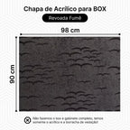 Chapa de Acrílico PET Para Box E Gabinetes 90x98 Fumê Vários Modelos Sob Medida