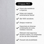 Kit 4 Chapas de Acrílico para Box e Gabinetes 90x98cm Incolor Sob Medida