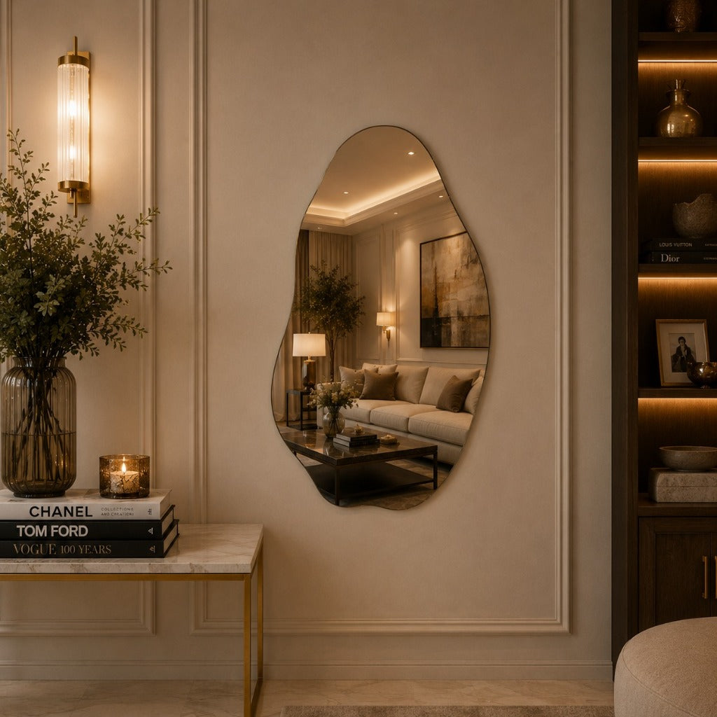 Espelho Decorativo Orgânico Com LED Ou Sem LED Vários Tamanhos