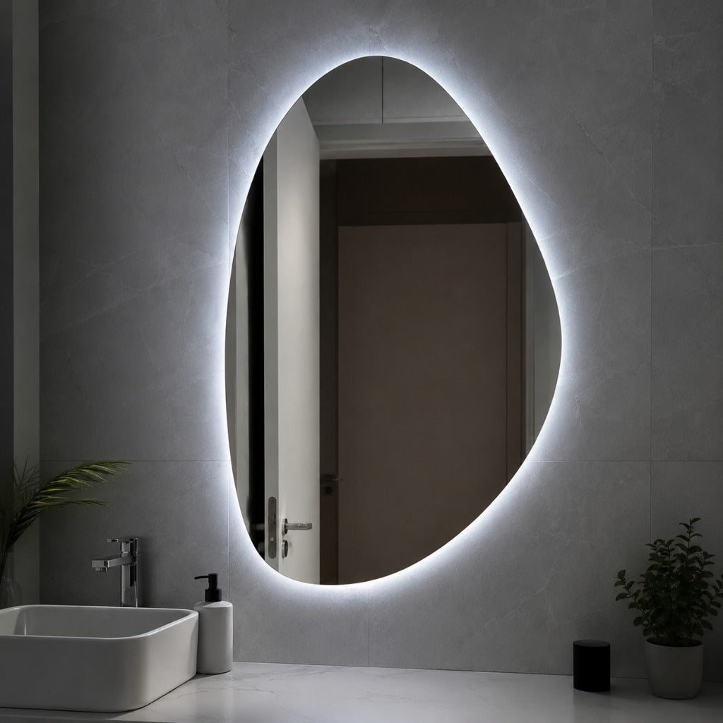 Espelho Orgânico LED FONTE Quente, Fria Ou Sem LED Decorativo