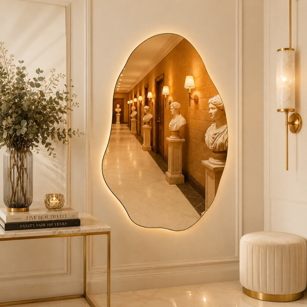Espelho Decorativo Orgânico Com LED Ou Sem LED Vários Tamanhos