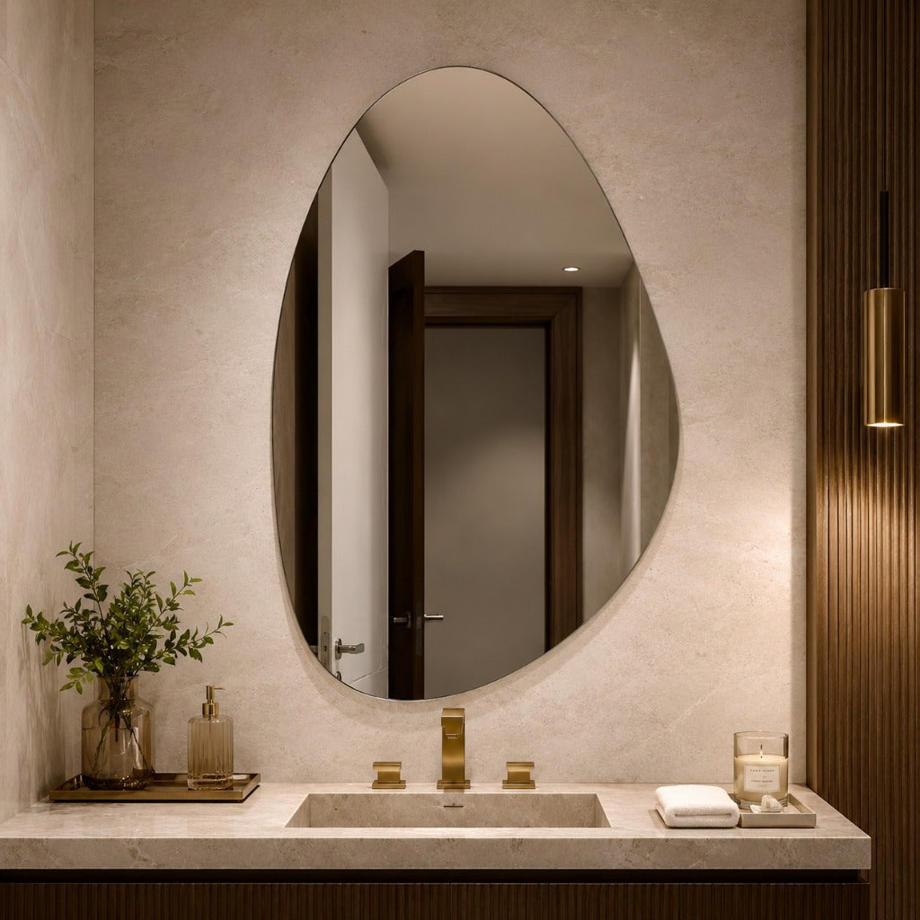 Espelho Orgânico LED FONTE Quente, Fria Ou Sem LED Decorativo
