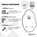 Espelho Orgânico LED 90X60 Lapidado Moderno Grande C/ SUPORTES MULTIDIRECIONAL Fácil de Instalar