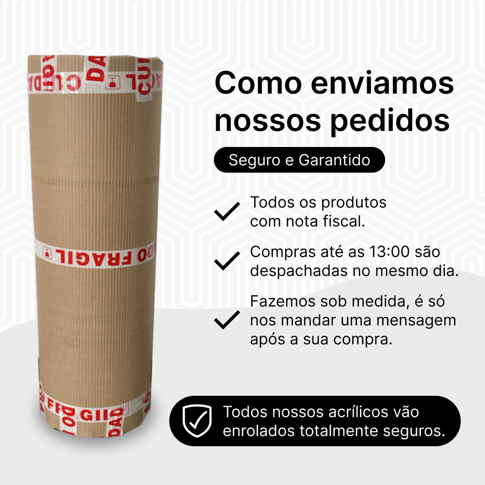 Chapa Para Box, Gabinete De Acrílico 90x98 Monocril Fumê