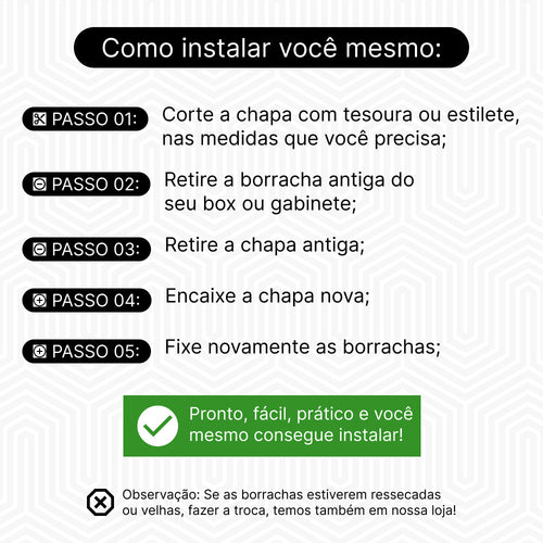 Chapa Para Box, Gabinete De Acrílico 90x98 Monocril Fumê