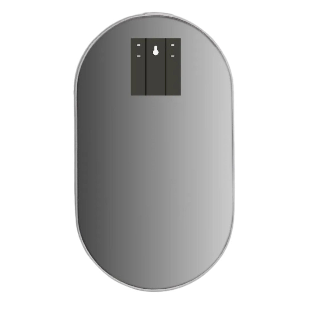 Espelho Grande Oval com Iluminação LED – Luz Quente/Fria Ideal para Banheiro e Sala