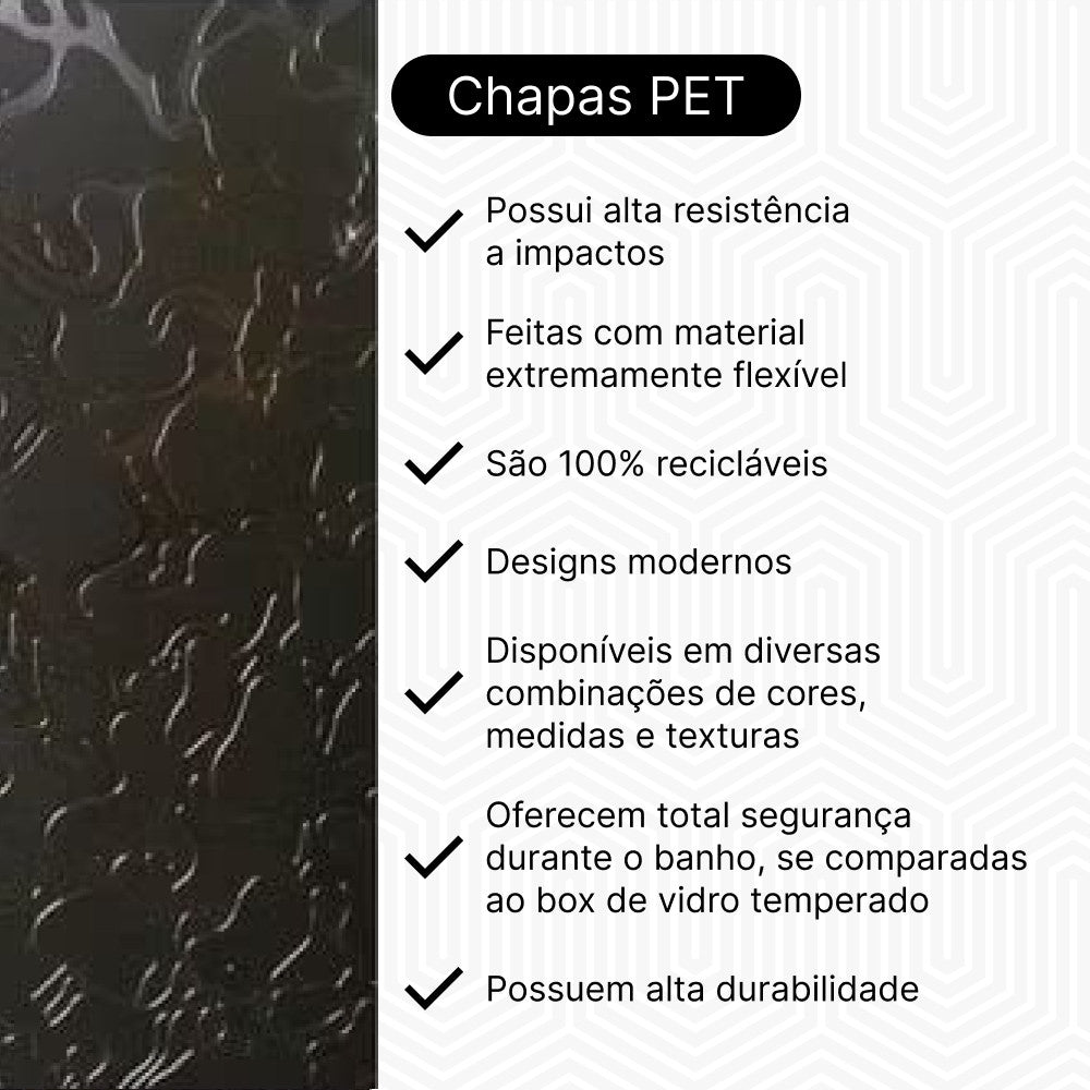 Kit 2 Chapas de Acrílico para Box e Gabinetes Pet 90cm x 98cm Fumê Sob Medida Placa