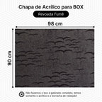 Kit 2 Chapas de Acrílico para Box e Gabinetes Pet 90cm x 98cm Fumê Sob Medida Placa