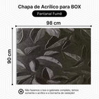 Kit 2 Chapas de Acrílico para Box e Gabinetes Pet 90cm x 98cm Fumê Sob Medida Placa