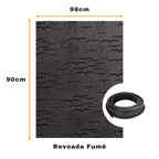 Kit 2 Chapas de Acrílico 90x98cm + 8 Metros de Borracha para Gabinetes de Pia e Box Banheiro Fumê e Incolor